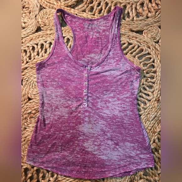 Decree Pink Burnout Button Front Racerback Tank 💖 - Picture 5 of 15